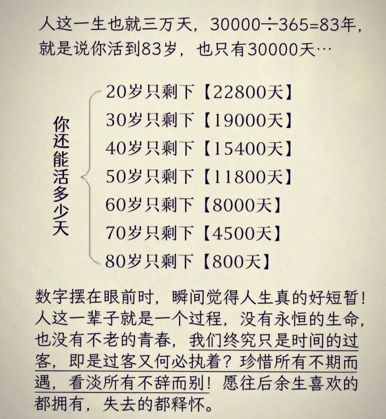 人这一生也就三万多天，人生苦短-第1张图片-股民之家